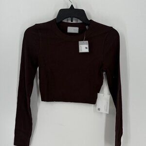 Women's Viavia Long Sleeve Rib Top S